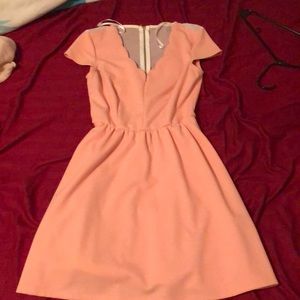 Light pink sweatheart neckline dress